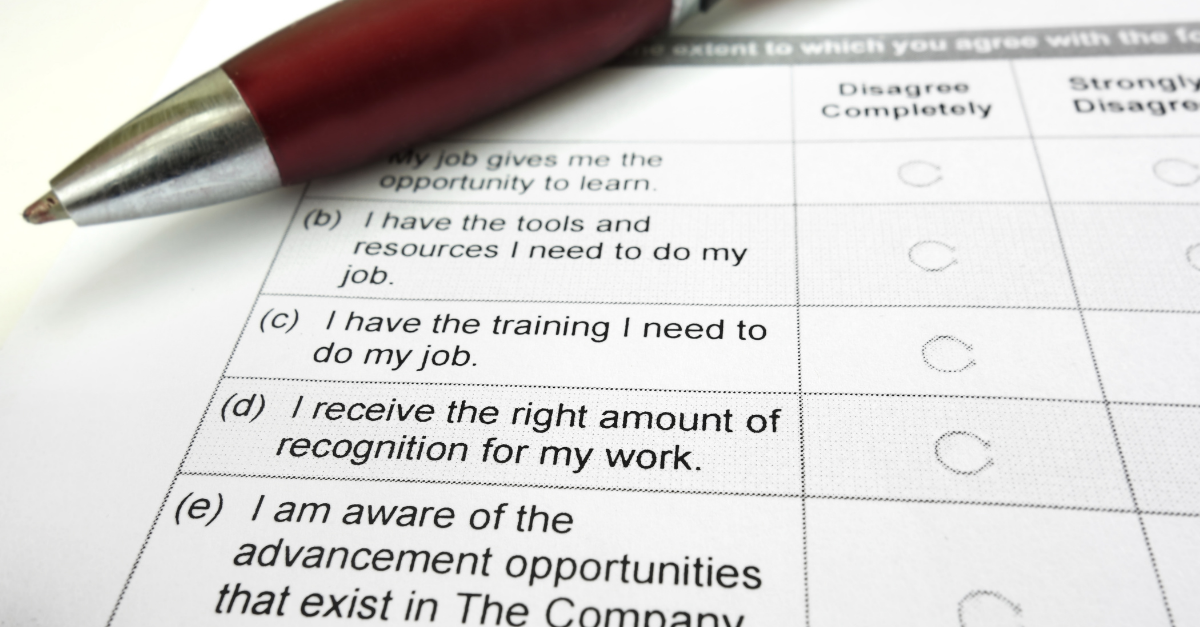 Employee Survey On Paper