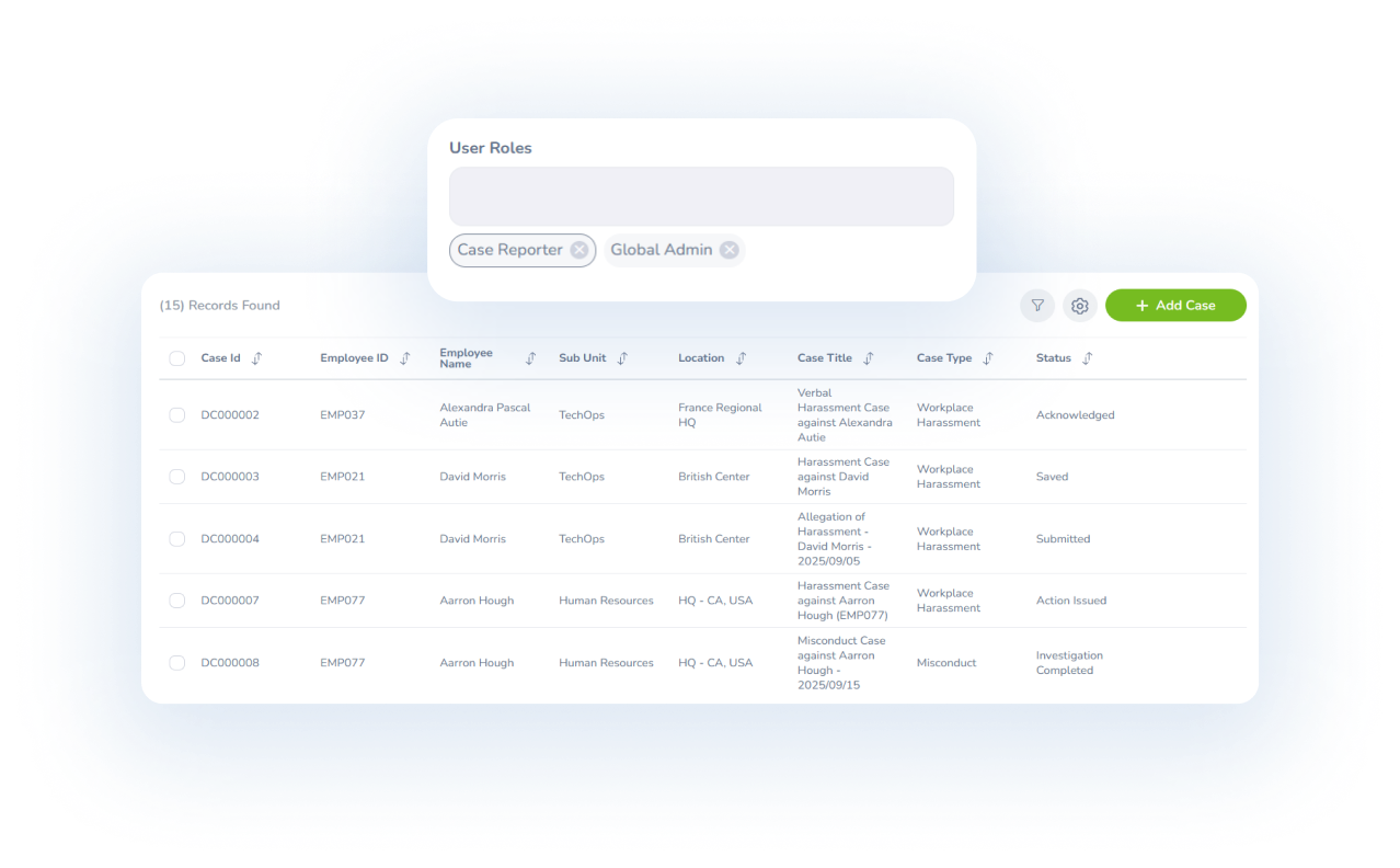 Assigned Case Access